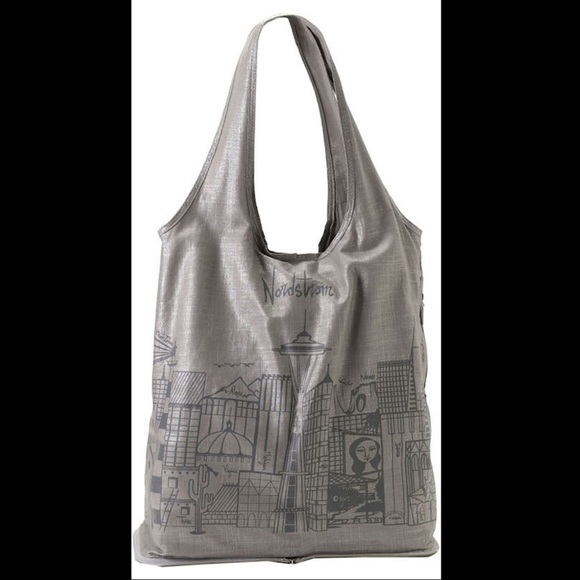 Nordstrom Handbags - Nordstrom Silver Portable Cloth Shopping Bag